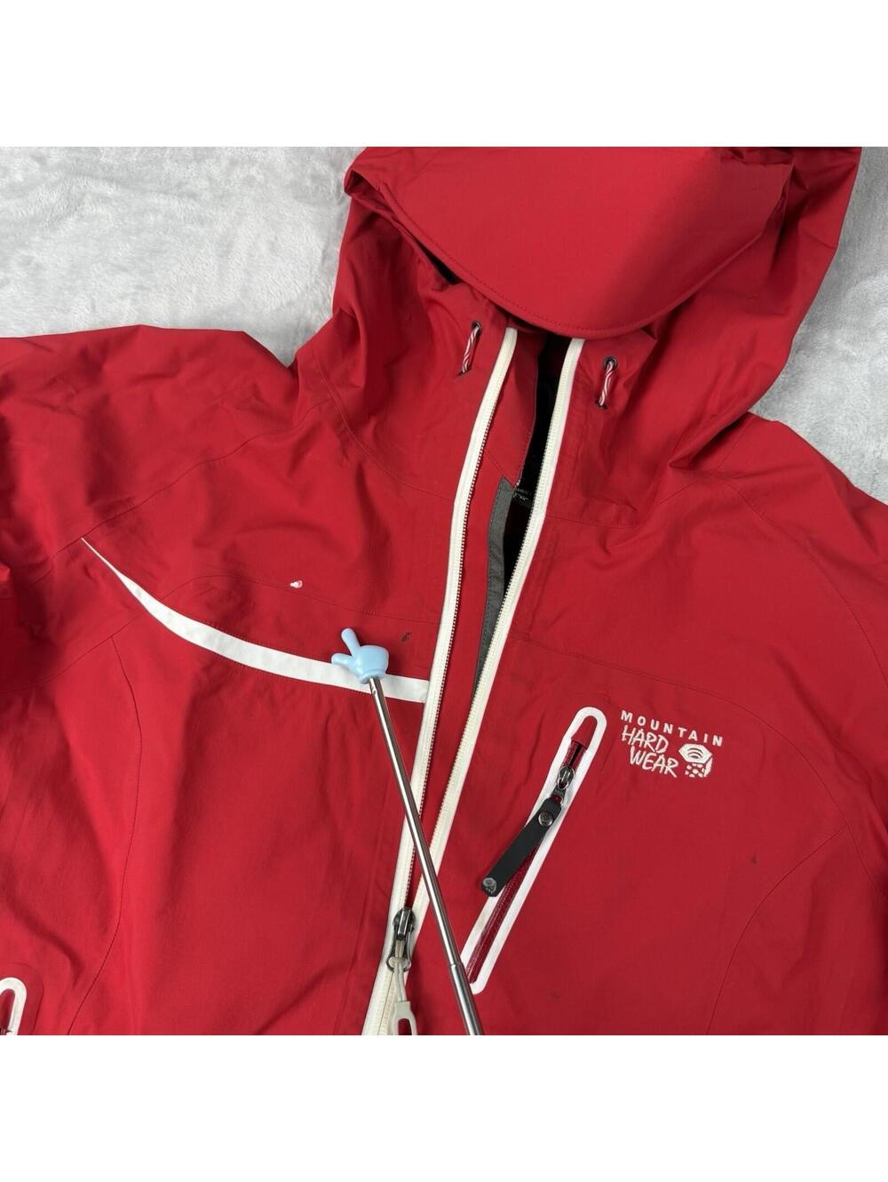 Mountain Hardwear Gore Tex Jacket Red Waterproof Hard Shell Womens M Gorpcore - Picture 3 of 11